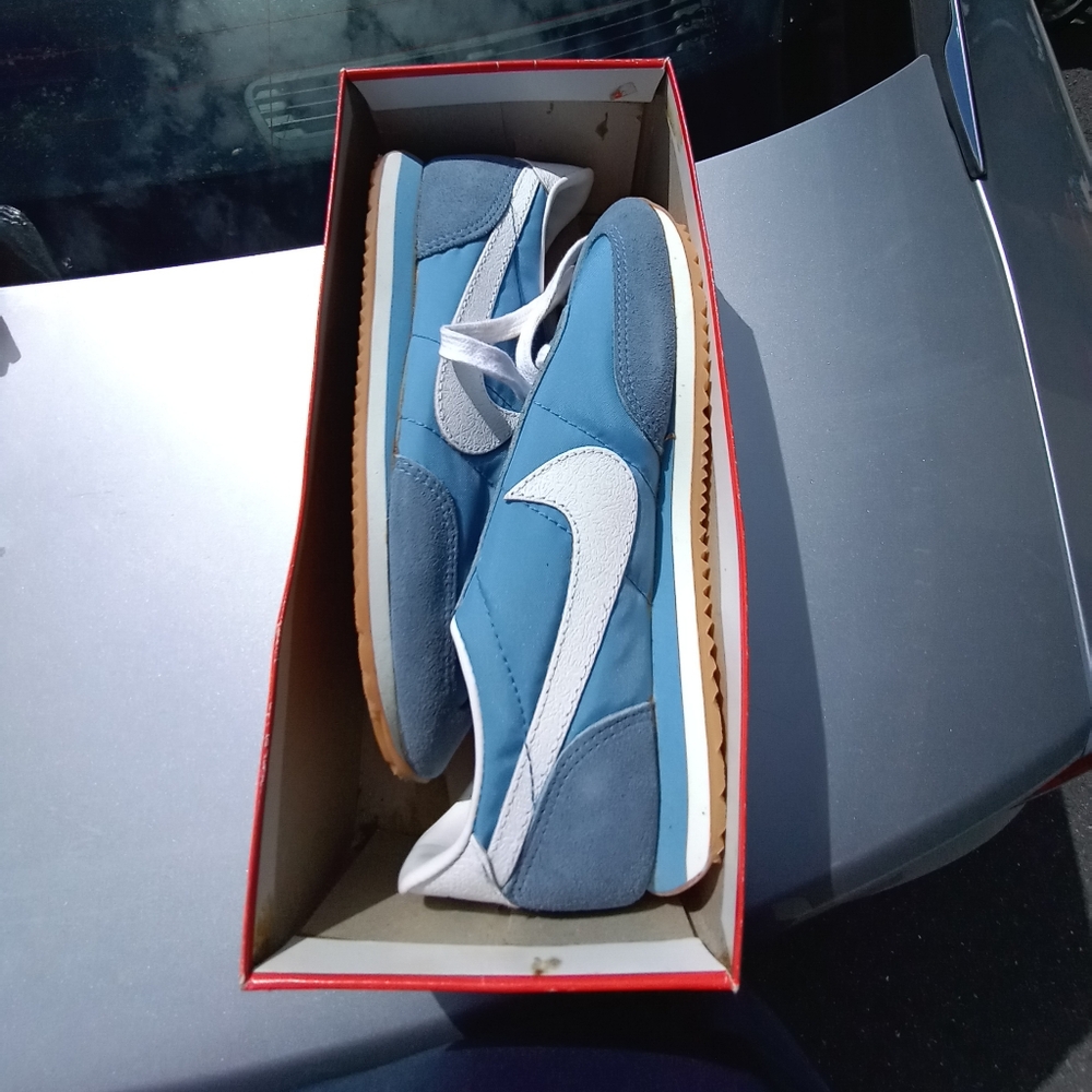 Nike Blue and White Retro Sneakers